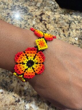 NEW Mexican Huichol, Bracelet, Art Beaded Jewelry Handmade